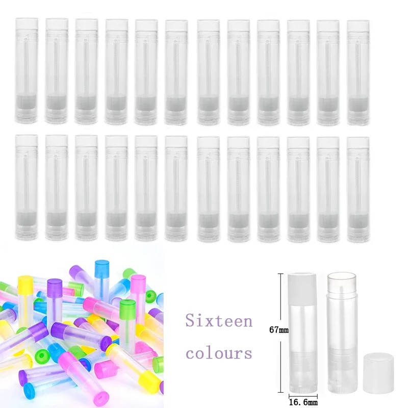 10Pcs Lip Balm Rohr 5ml Leere Lip Gloss Balsam Behälter Nachfüllbare Kunststoff Lippenstift Rohre DIY Kosmetische Lip Gloss balsam Rohr Halter