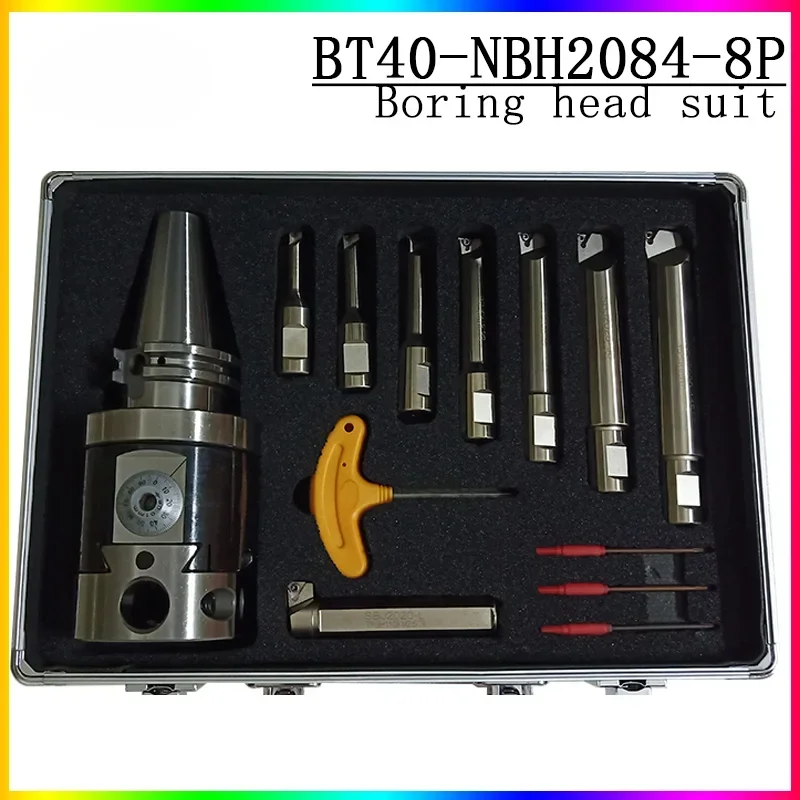 NEW boring-tool-suit NBH2084 fine boring head  BT40 tool Holder + 8pcs 20mm Boring Bar Boring rang 8-280mm