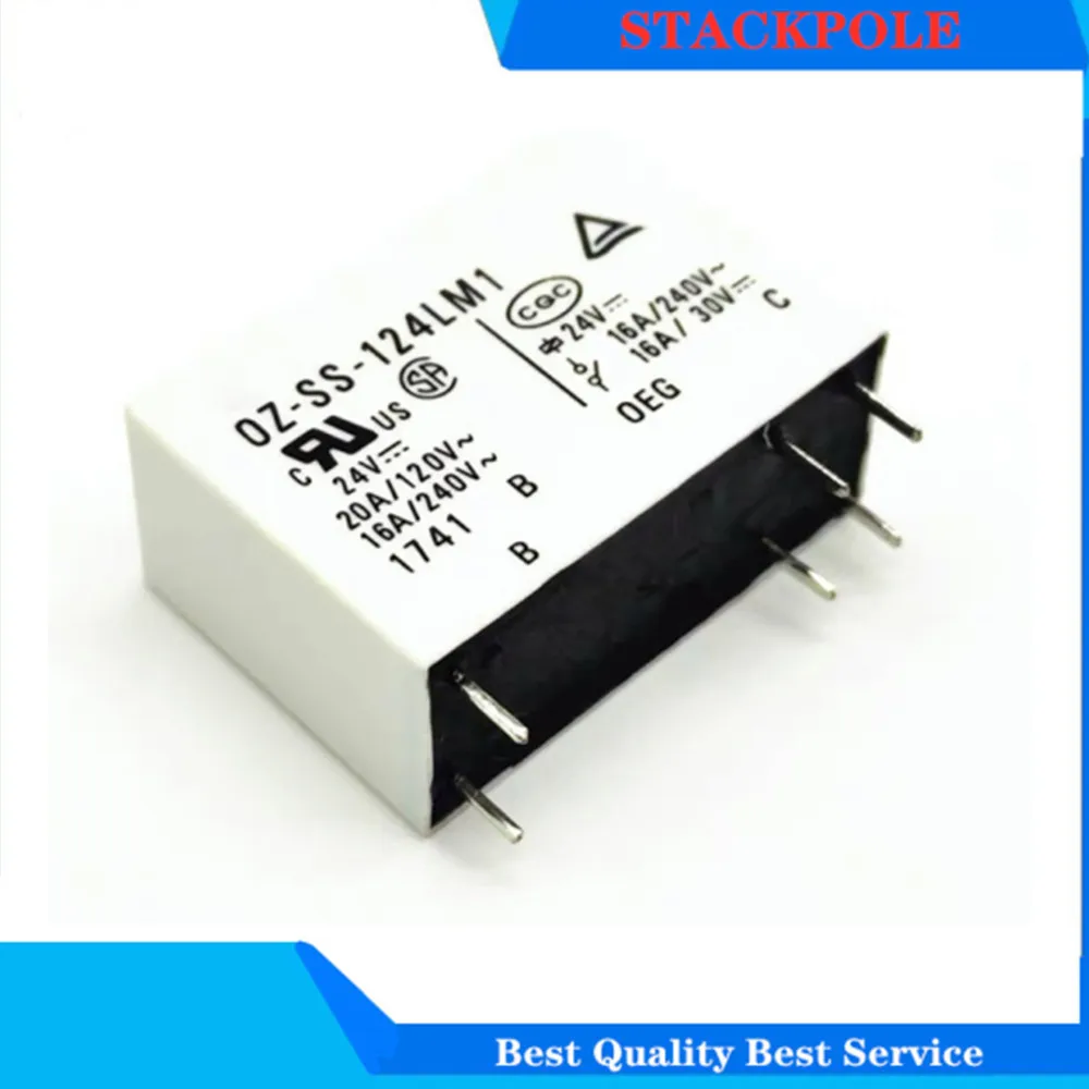 Original New TE Relay OZ-SS-112LM1 OZ-SS-124LM1 OZ-SS-112L1 OZ-SS-124L 16A 6PIN 8PIN 12VDC 24VDC Power Relay