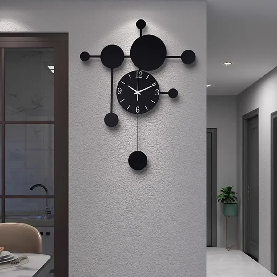 

Home Wall Clock Decoration Quartz Hand Gift Round Living Room Wall Clock Pieces Quartz Elegant Numbers Modern Chambre Wall Decor