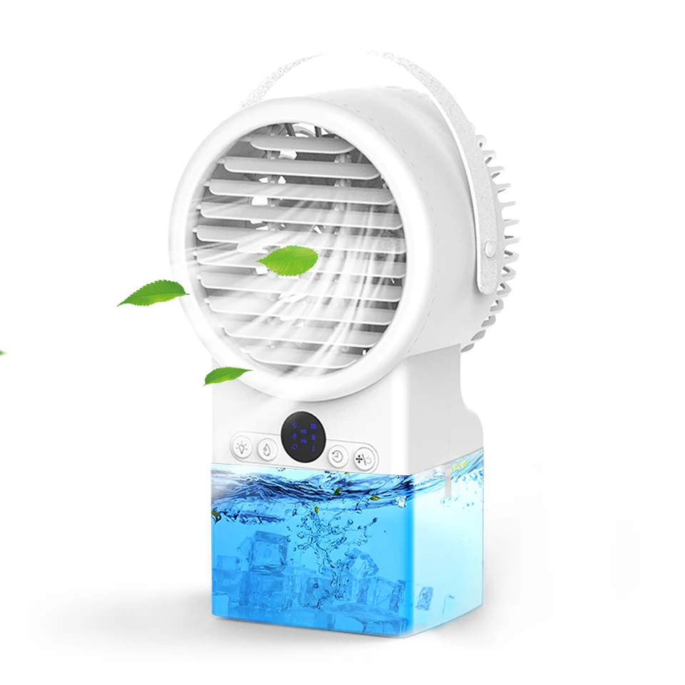 2 1 Solar portable air conditioner cooler 3 speed 7 color light garage hotel water shortage protection brand new