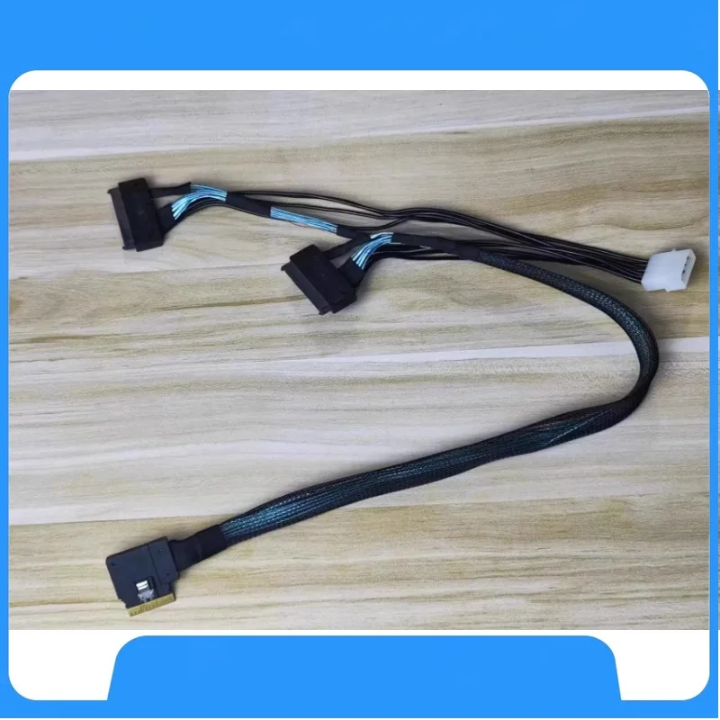 New Slim SAS SFF-8654-8i To 2NVME U.2 SFF-8639 Hard Drive Adapter Cable M2