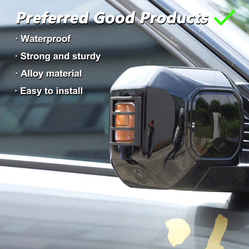 

Углеродистая сталь, черное автомобильное зеркало заднего вида, защитный чехол для указателя поворота, автомобильные аксессуары для Great Wall Tank 400 2023-2025