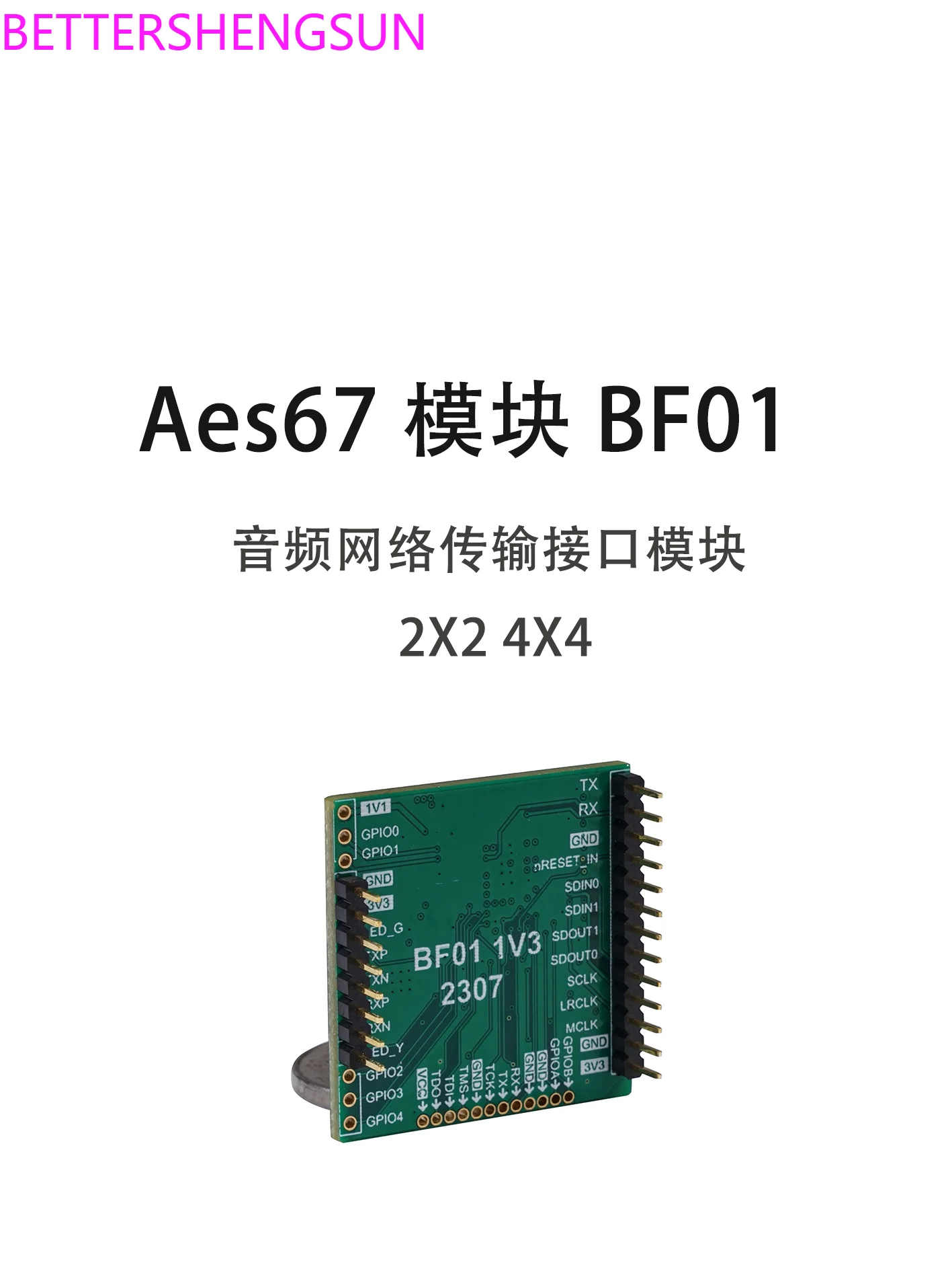 AES67 Audio Network Transmission Interface Module BF01 2x2 4x4