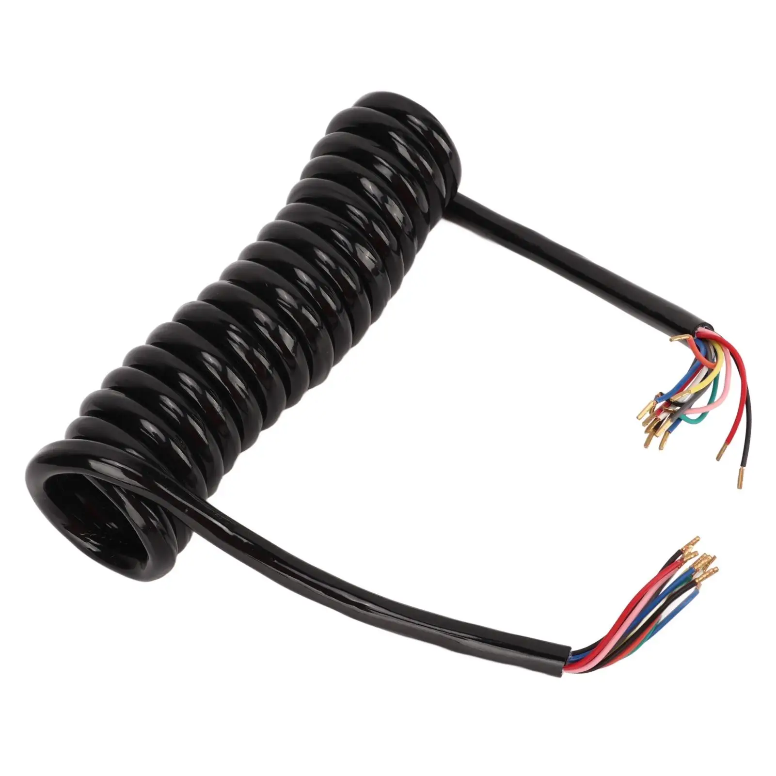 

Trailer 13 Core Coiled Cable Stable Performance Polyurethane Copper 20AWG Electric Coiled Cable for rv