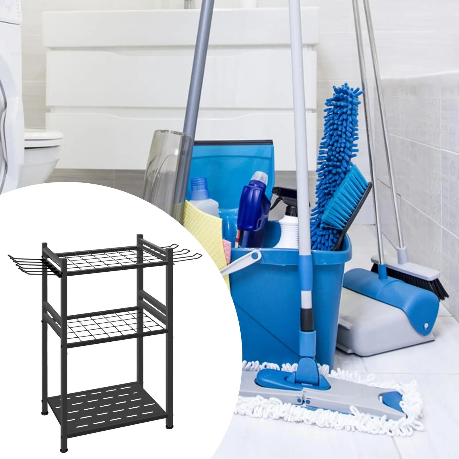 

Garden Tool Organizer Versatile Stable Yard Tool Stand for Shovel Hoe Mop
