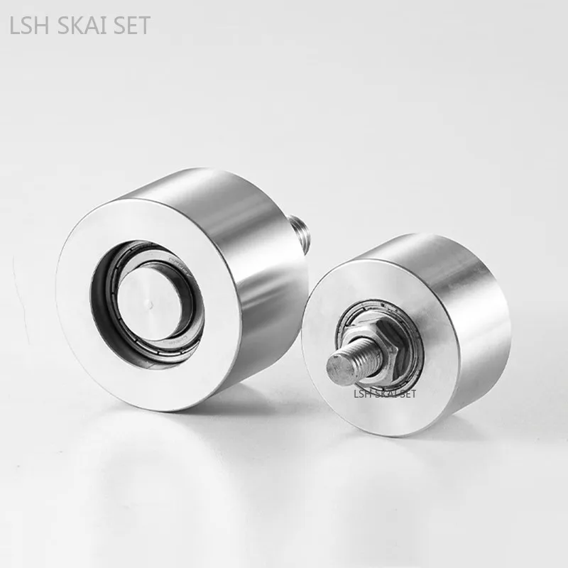 1pc Stainless Steel Flat Pulley Silent Bearing Sliding Door Roller Heavy-duty Solid Steel Wheel Sliding Track Wheel Hardware - view 5