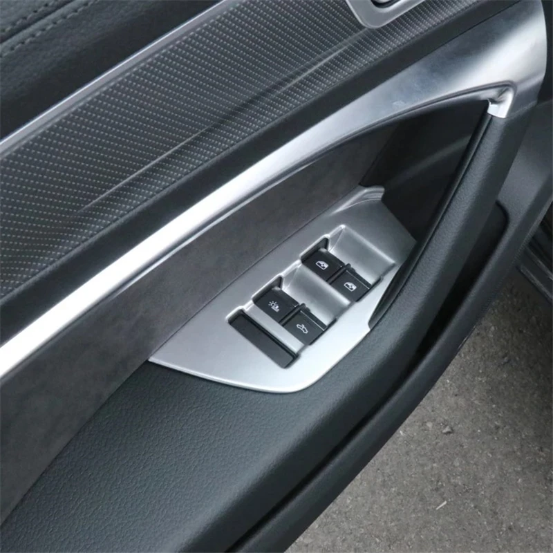

WELKINRY For Audi A6 C8 5th Generation 2019-2025 Inner Car Door Armrest Window Lifter Regulator Switch Button Knob Cover Trim