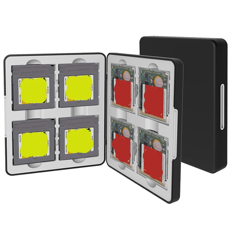 Étui pour cartes de jeu avec 16 emplacements pour cartes de jeu, support de rangement à coque rigide, organisateur de protection de jeu Portable pour GAME BOY ADVANCE GBA