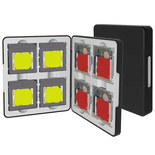 Estuche para tarjetas de juego con 16 ranuras para tarjetas de juego, soporte de almacenamiento de carcasa dura, organizador protector de juegos portátil para JUEGO BOY ADVANCE GBA