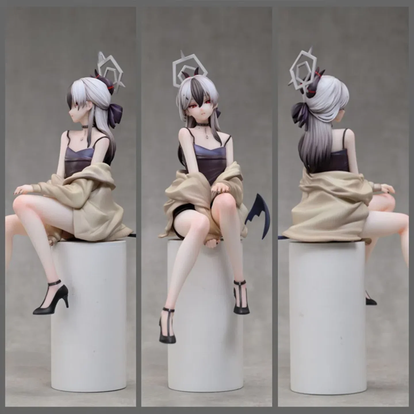 

Синий архив Киката Киёко Сидячее платье GK Beauty Girl Фигурка Модель, кружевные детали платья/Сидячая база, АБС-пластик, фанаты аниме/подарок