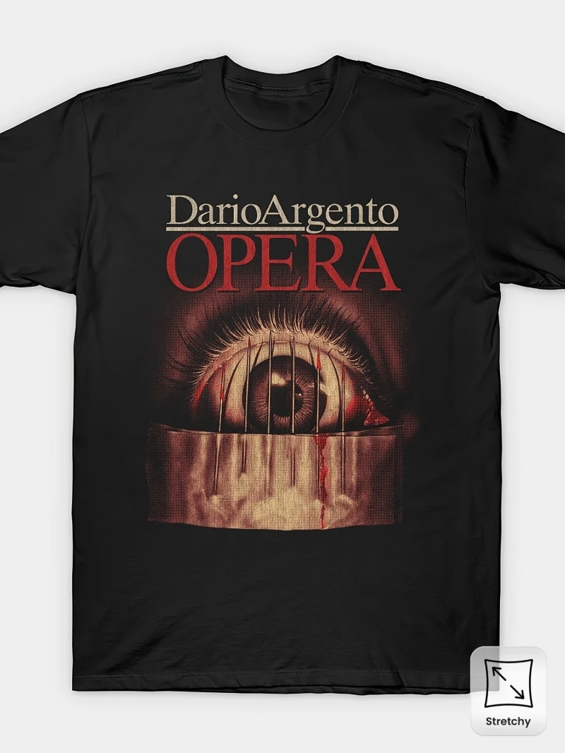 Dario Argento *Giallo* Italian Horror T-Shirt | Men's Black Standard Crew-Neck Top – Suitable for All Seasons