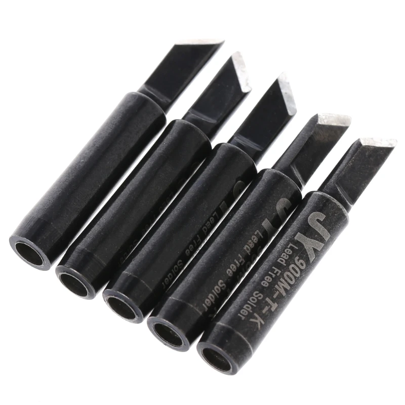 5 Pcs Lead Free Replacement Soldering Solder Iron Tips 900M-T-B For HAKKO Saike