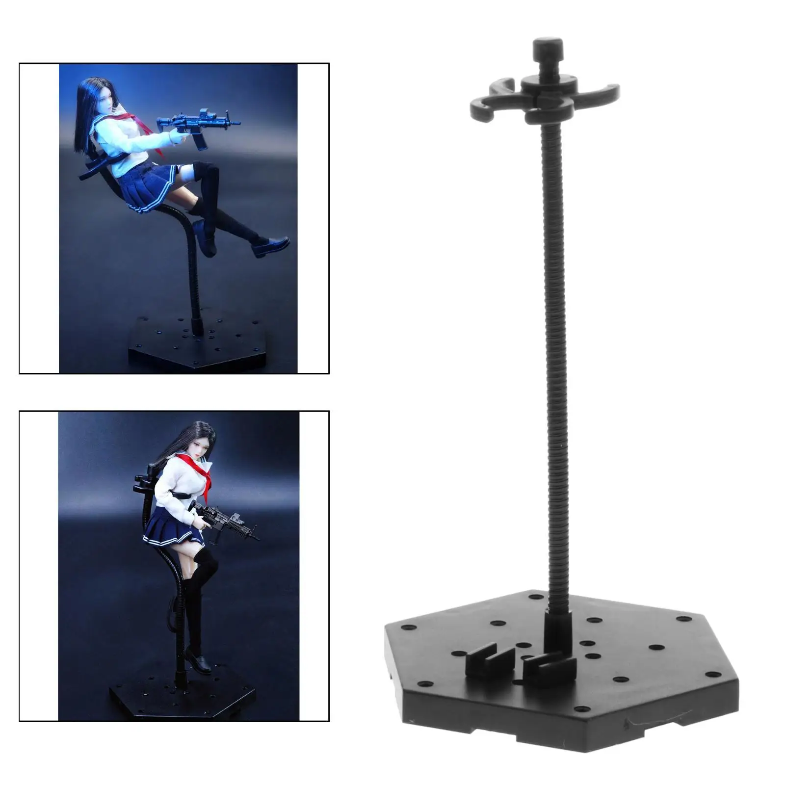 1PCS Action Figure Doll DISPLAY STANDS Metal Adjustable Clamp for 1/12 Figures