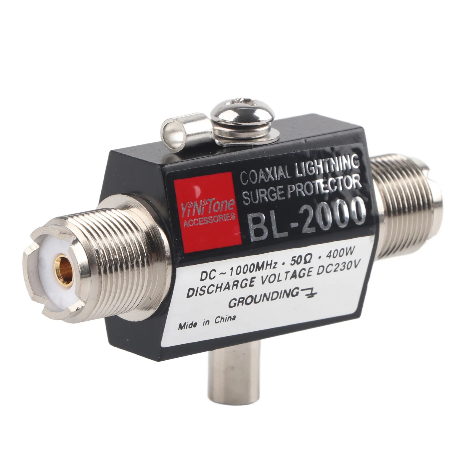 Coaxial Lightning Surge Protector Coaxial Lightning Surge Protector PL259 Female to PL259 Female Coaxial Lightning Arrestor