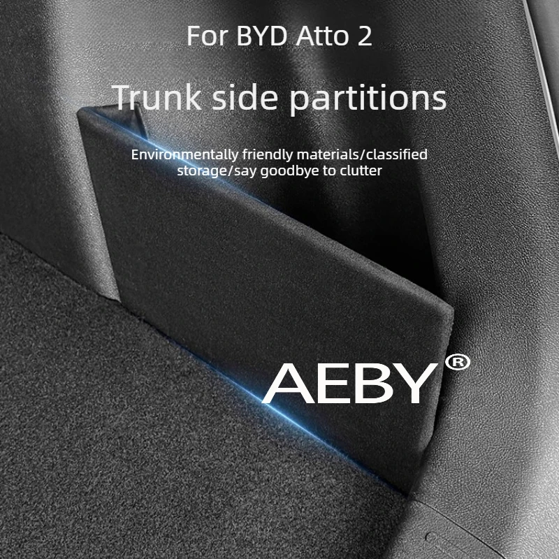 

AEBY For BYD Atto 2 Smart Driving Editio 2024-2025 Trunk Side Panel Divider,Cargo Area Side Bin Divider,Prevents Items Rolling