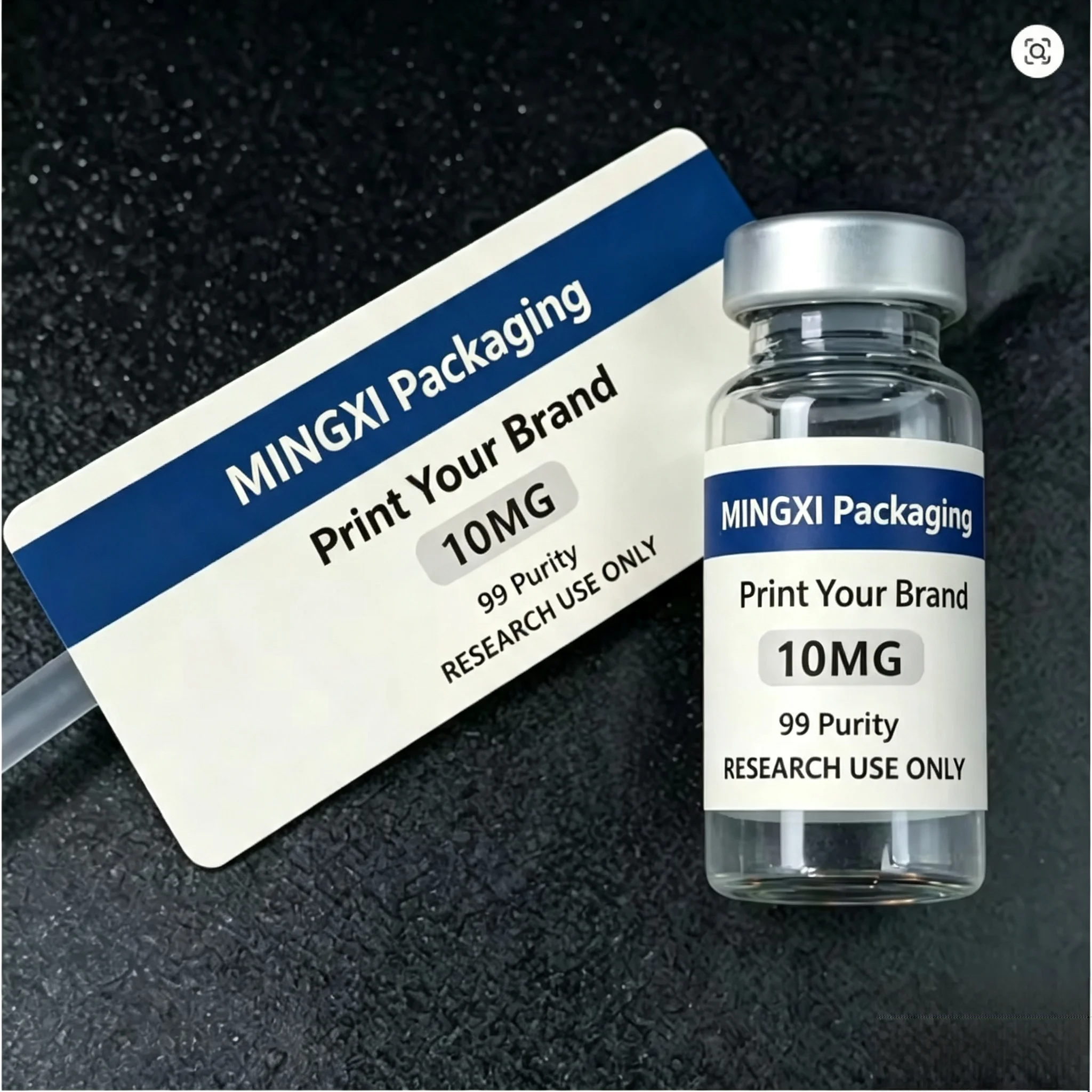 Sleek HD Waterproof Vinyl Labels Customized Stickers for 3ml 5ml 10ml Peptide Cosmetic Supplement Glass Bottles