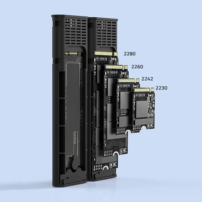 Qoltec Woningbouw | M.2 SSD-vakje | SATA | NVMe | USB-C | Dubbele 2x2TB