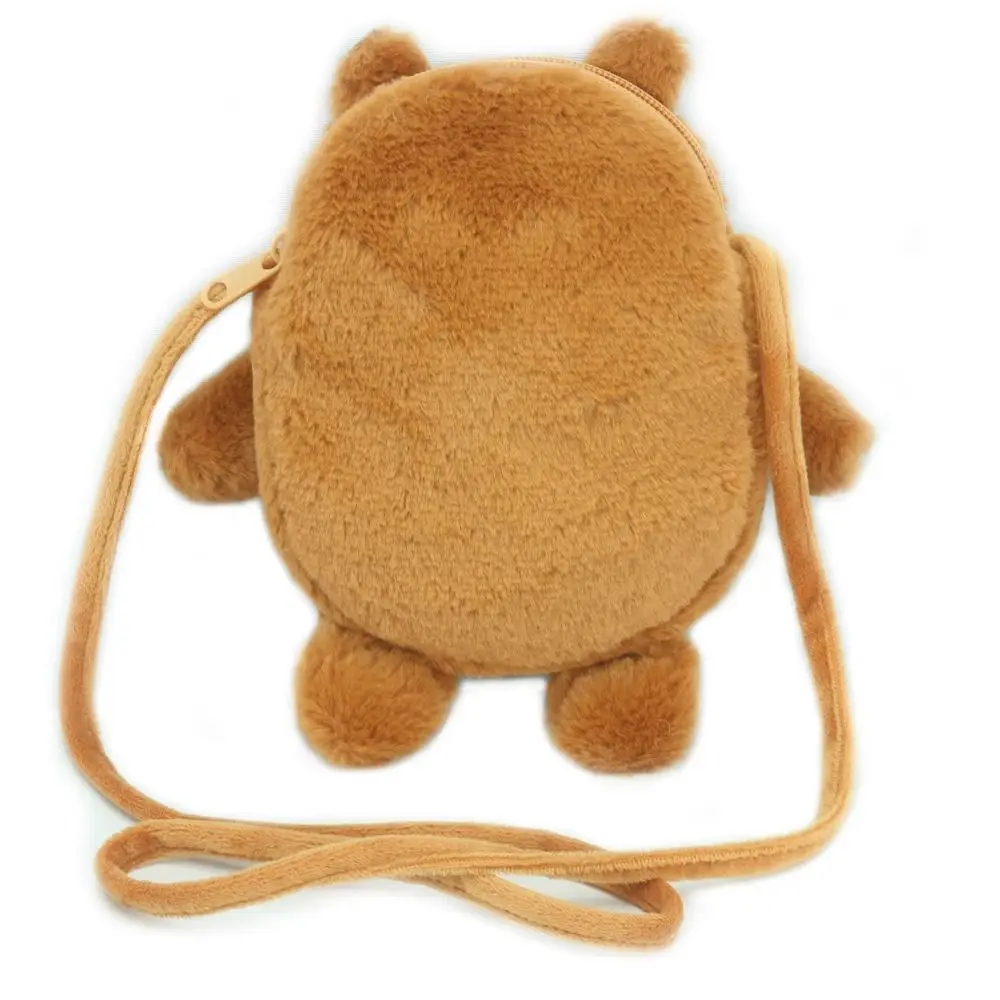 Borsa a tracolla casual Capybara in cartone animato Borsa a tracolla per bambola in peluche morbida e carina Borsa da viaggio portatile per telefono Capybara