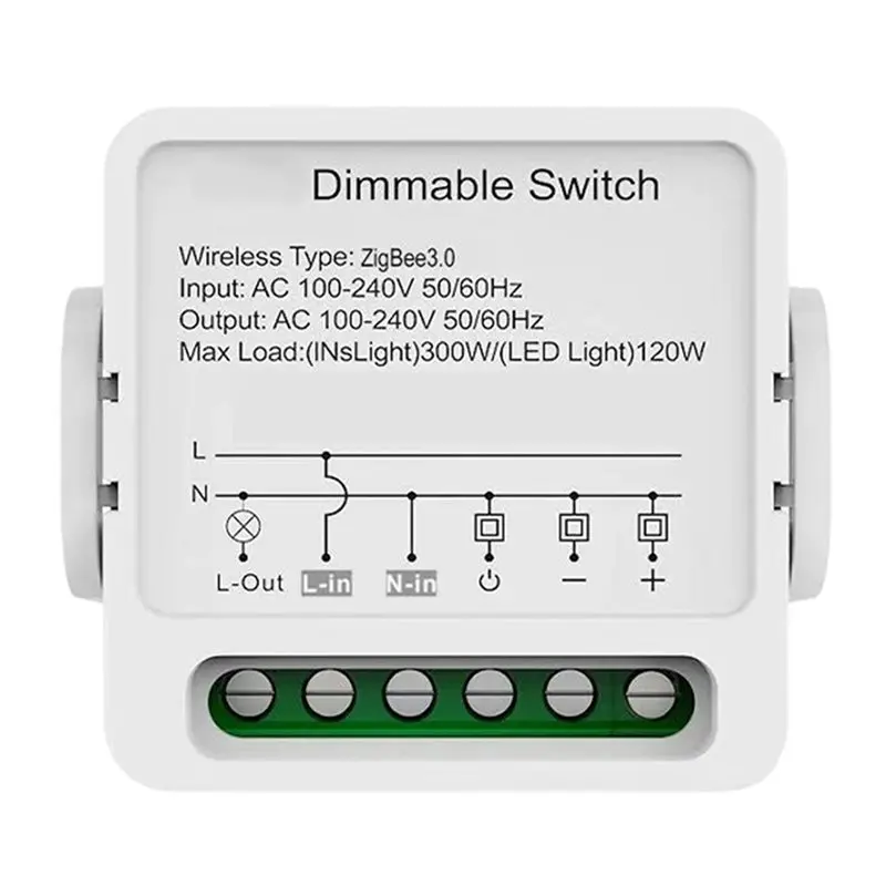 ABJI-Smart Zigbee Dimmer Switch Module Mini Dimmable Light Switch LED