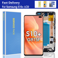 Screen with Frame for Samsung S10 Plus G975 G975F SM-G975F Lcd Display Digital Touch Screen for Samsung S10+ Display Assembly