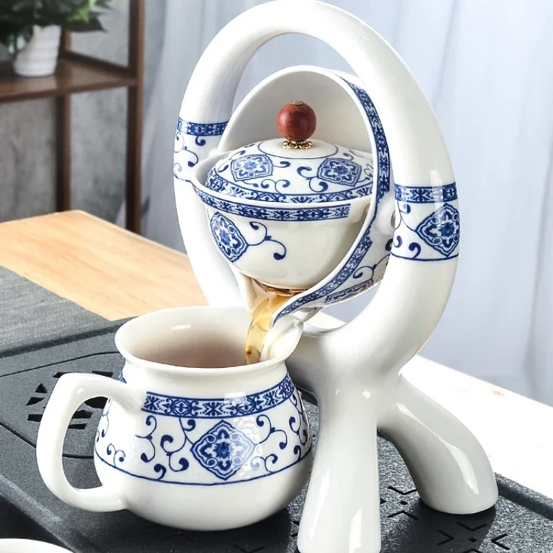 

Ceramic tea filter tea leak integrated household lazy kung fu tea set