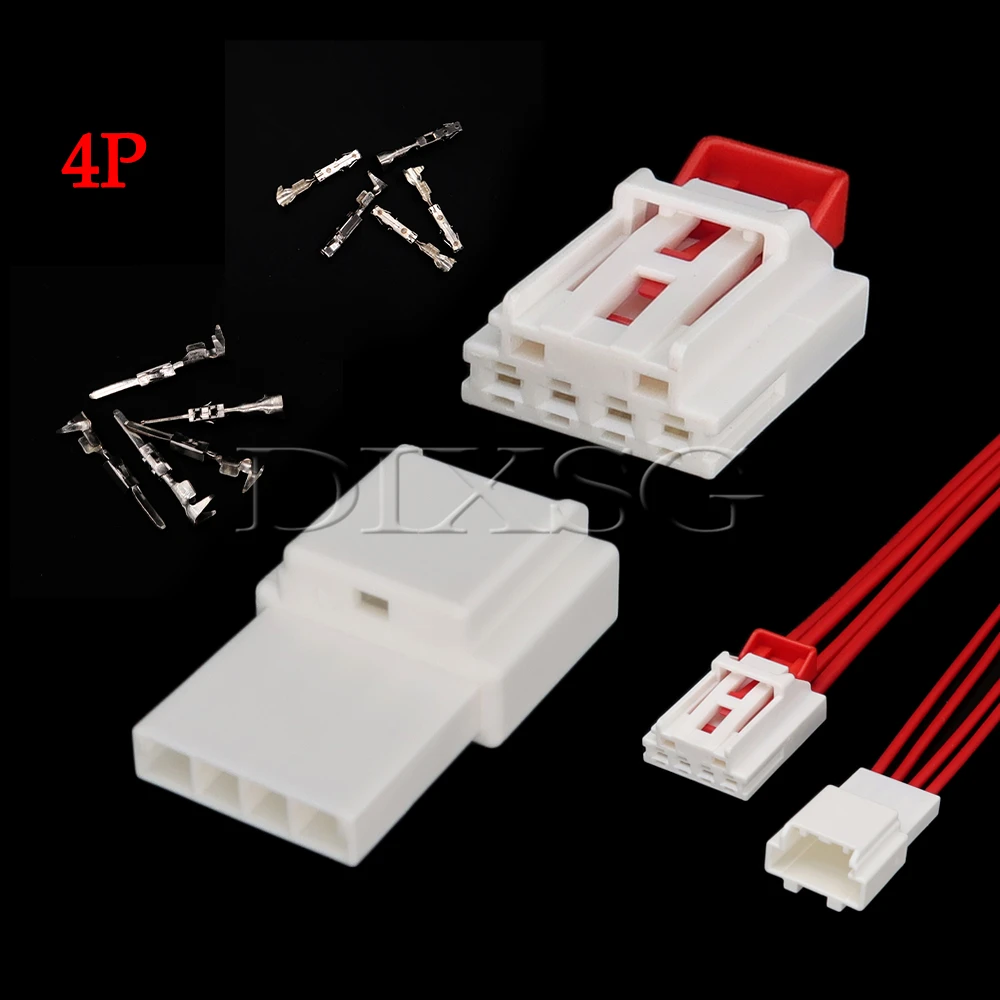 1 Set 4 Pin 306204055AAW 306104055AAW Car Reading Lamp Wire Harness Connector for Volkswagen Audi Taillight Seat Heating Socket