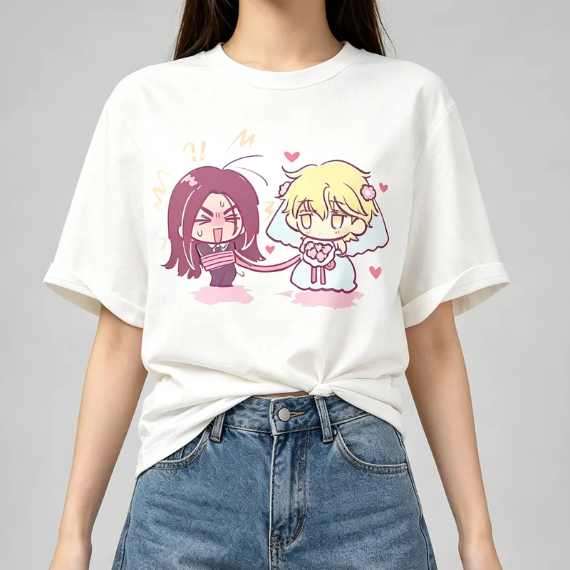 Novelty Alien Stage Printed T-shirt Men's Women's Until Ivan Anime Cotton Tee Short Sleeve  Gift Creative Clothing Y2k Top