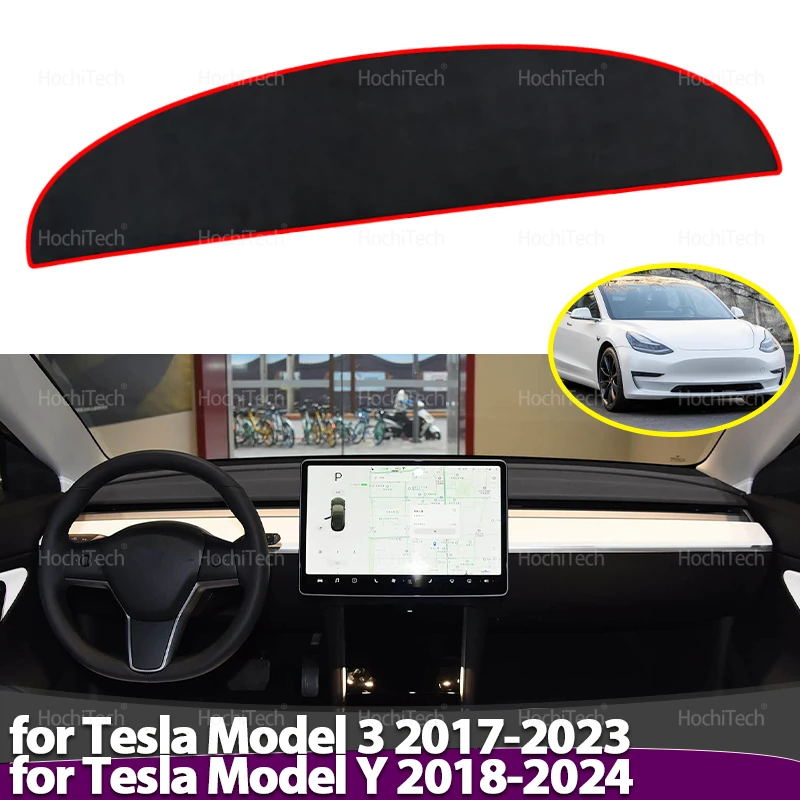 

Для Tesla Model 3 2017-2023 Model Y 2018-2024 крышка приборной панели коврик для ковра солнцезащитный козырек антигрязные противоскользящие автомобильные аксессуары