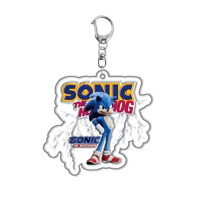 New Sonics Cartoon Keychain Anime Characters Acrylic Keychains Car Keyring Pendant Backpack Accessories Children Gifts Toys