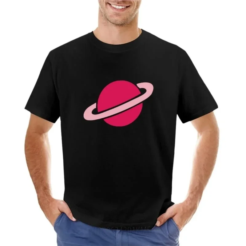 Neon Space Planets Pattern T-Shirt anime clothes customs design your own aesthetic clothes mens funny t shirts