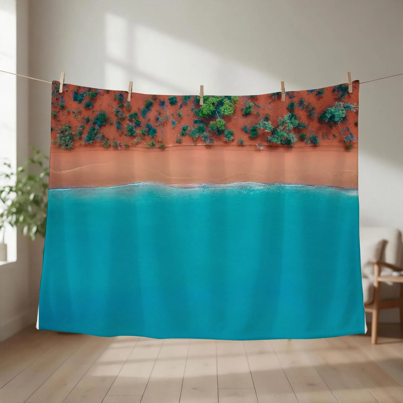 Broome Australian Beaches Aerial Throw Blanket Blankets Sofas Of Decoration Polar christmas gifts Blankets For Baby Blankets
