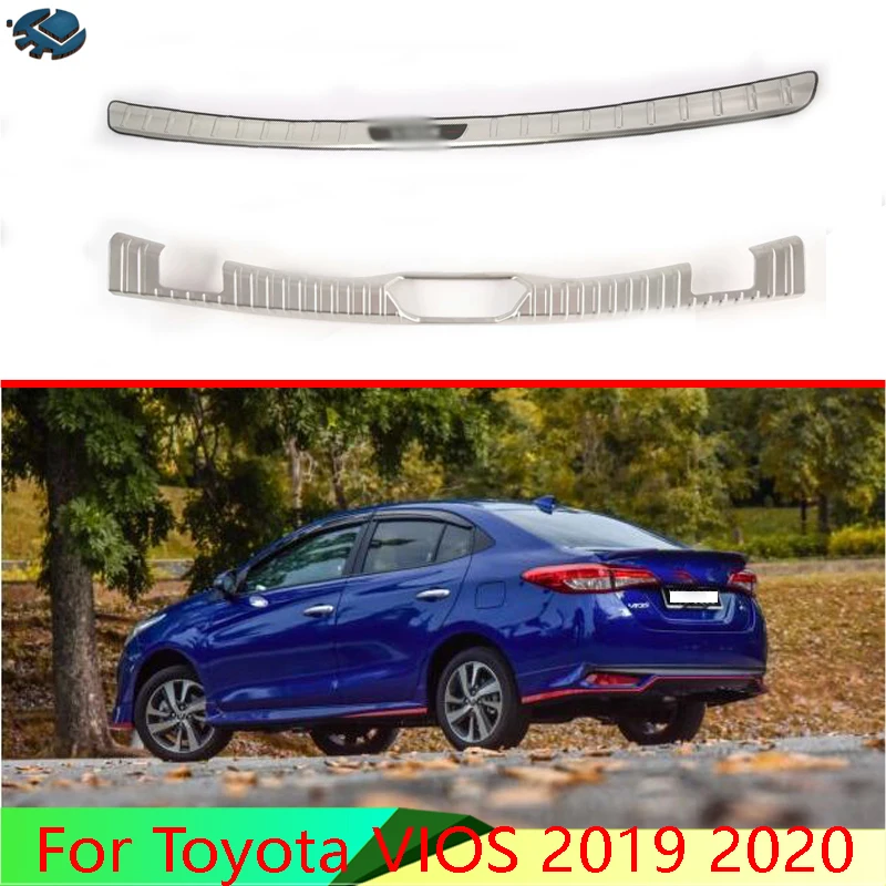 For Toyota VIOS 2019 2020 2021 Car Decoration ABS Chrome Rear Boot Door Trunk Lid Cover Trim Tailgate Garnish