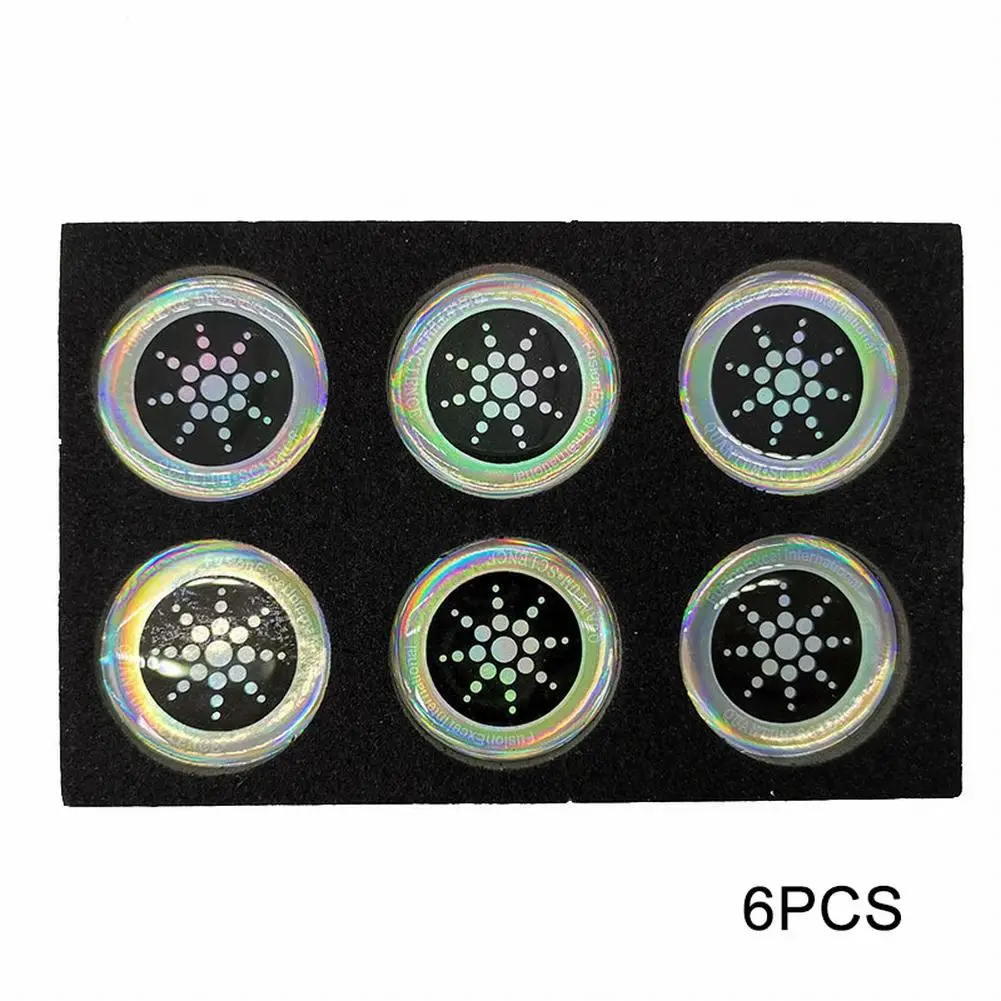 =6pcs Anti Radiation Shield 5G EMF Protection Stickers For Phones Laptops=Quantum Golden Round Household Appliances Stickers