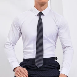 summer white men's Dress long sleeved shirts, decorated with thin body, fashionable, business, casual, and non ironing