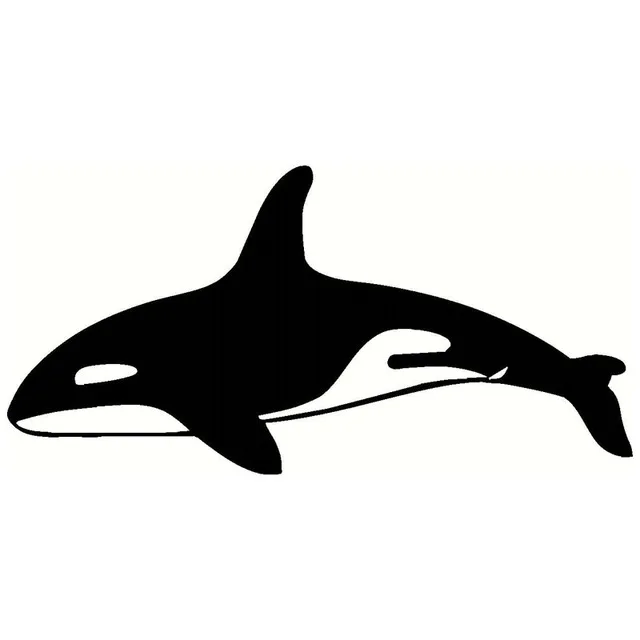 

15.2*7.5CM Orca Killer Whale Fish Car Stickers Decals Classic Car Styling Decoration Accessories