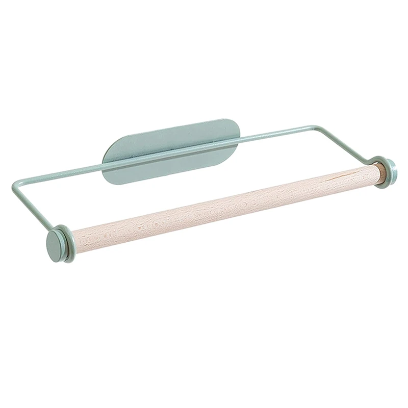 New Paper Towel Towel Rack Wrought Iron Hanger Oil-Absorbing Paper Cling Film Rack Free From Hitting Bathroom Kitchen