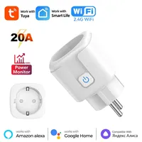 20A 16A EU Smart WiFi Plug Socket Tuya Smart Life APP Control Power Monitor Remote Timer Voice Control Alexa Google Assistant