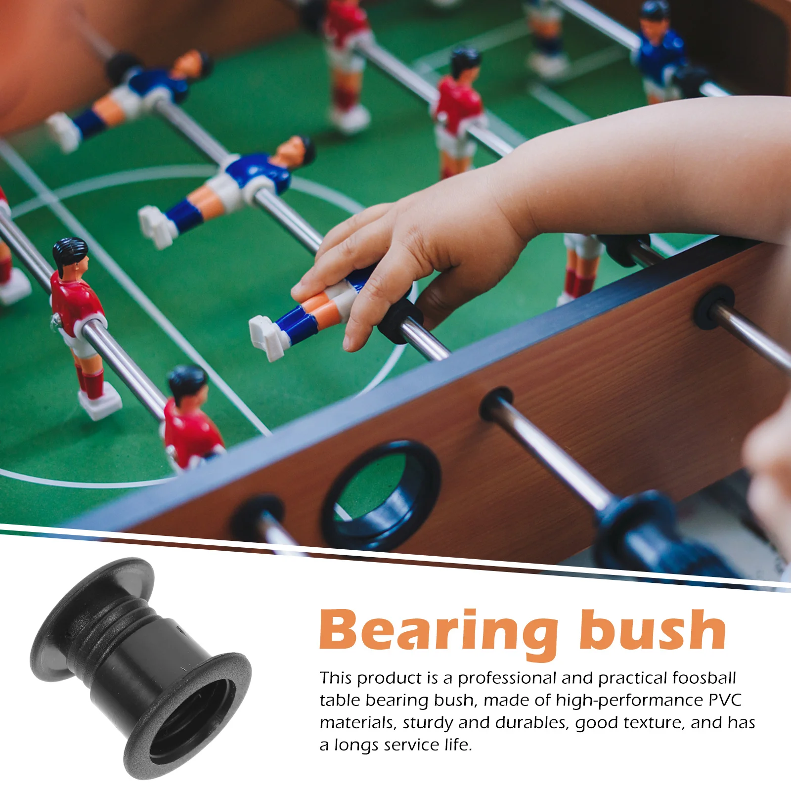 

12Pairs Professional Foosball Table Board Bearings Lightweight Easy Carry Store Universal Rod Bearings Foosball Bushing