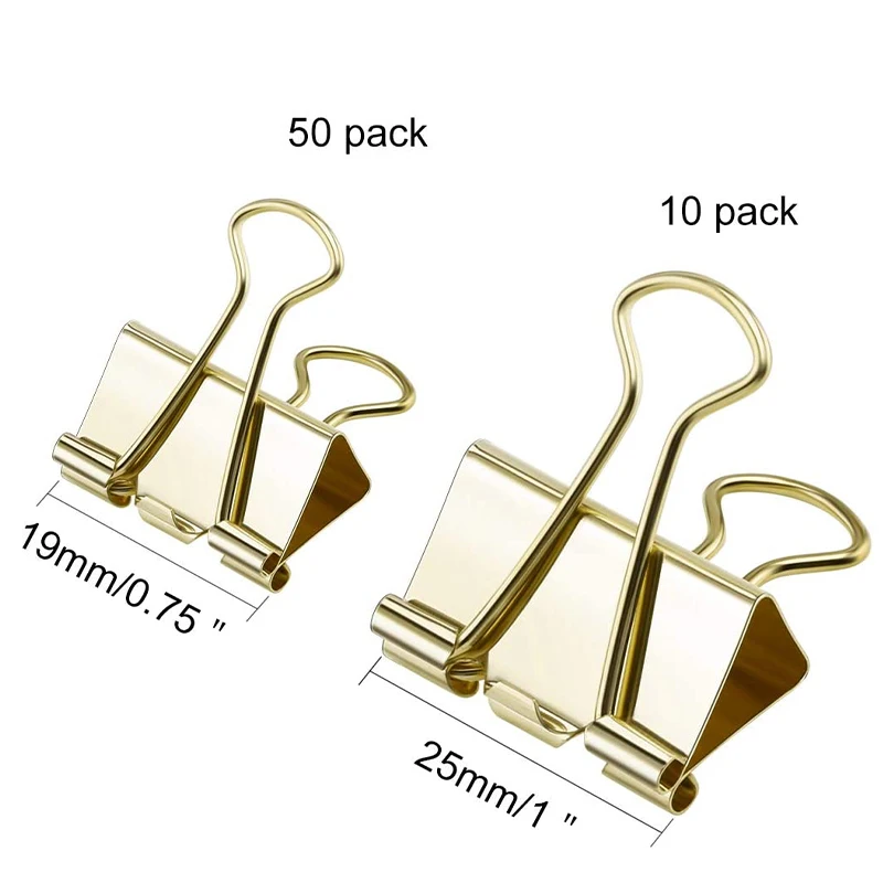 Binder Paper Clip Golden Long Tail Tcket Clip Folder Metal Long Tail Clip Dovetail Small Ticket Clip For Office School Supplies