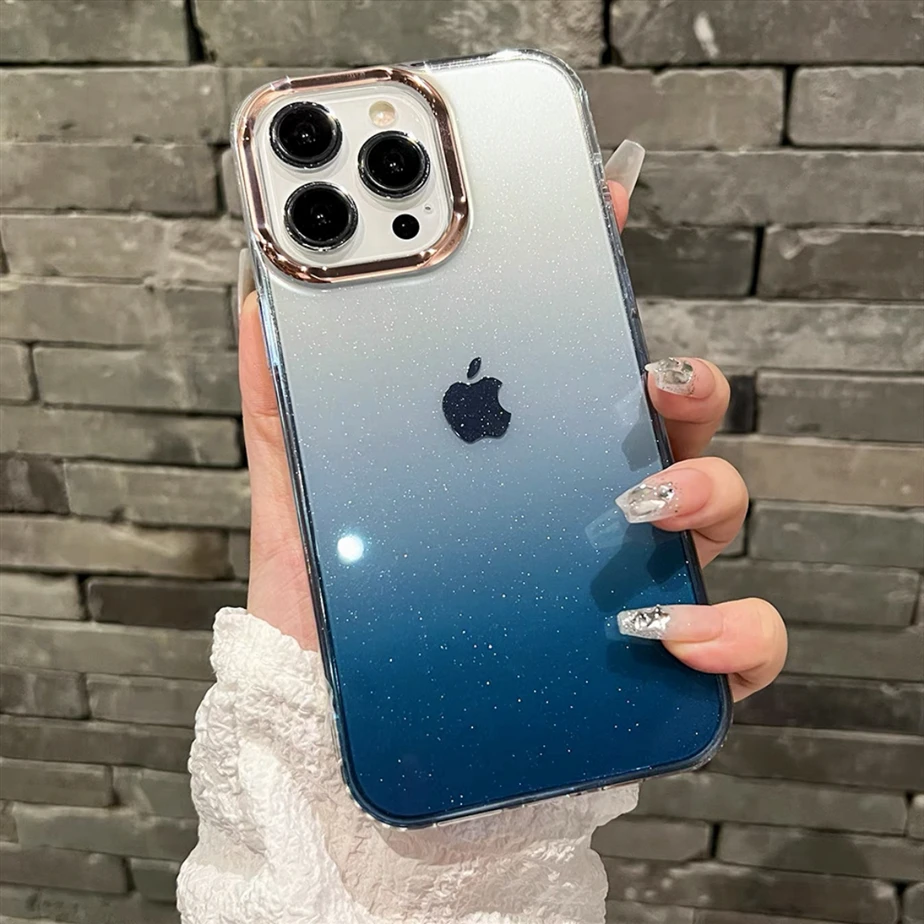 IPhone 16 Pro Max,15,14,13,12,11 plus用の透明で耐衝撃性のある豪華な電話ケース