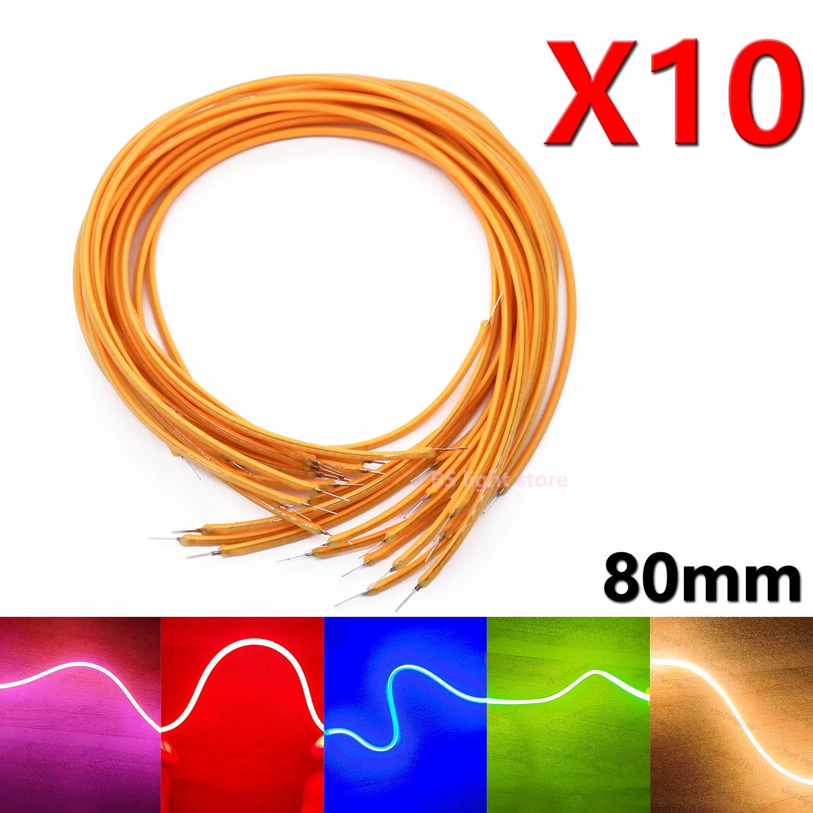 

LED Flexible Filament Bending Freely DC3V 80mm 2200K Red Pink Edison Filament Light Bulb Light Source Decorative Accessories DIY