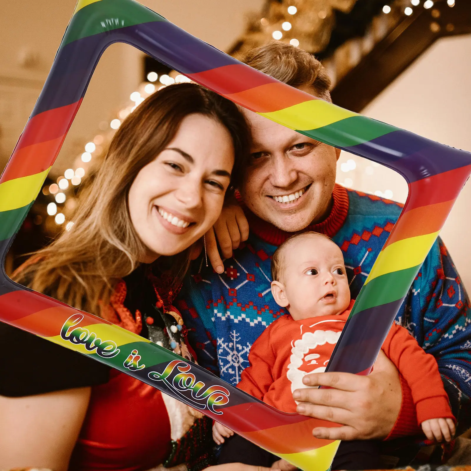 Photo Booth Frame - Cornice Gonfiabile Arcobaleno per Selfie, Accessorio