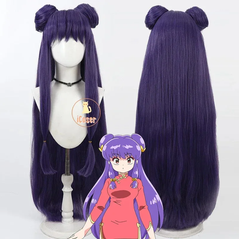 Anime 1/2 champú Cosplay disfraz peluca vestido uniforme de sirvienta Cheongsam sombreros Ranma Saotome fiesta de Halloween mujeres niñas Propx; 8'm6