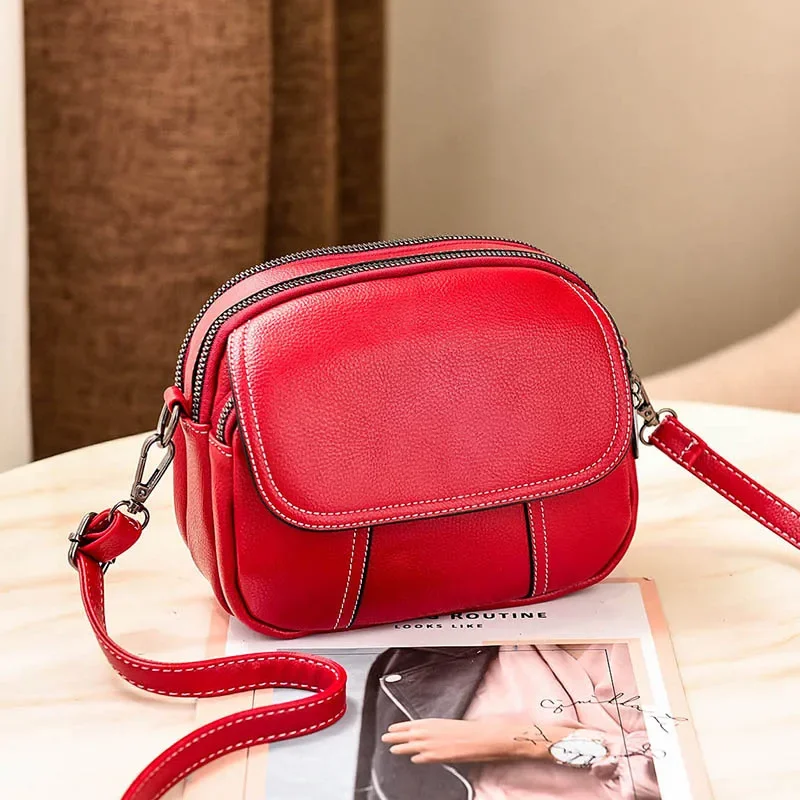 Small Vintage Flap Women Shoulder Bag Fashion High Quality Crossbody Messenger Bags Designer PU Leather Handbag Female Bag