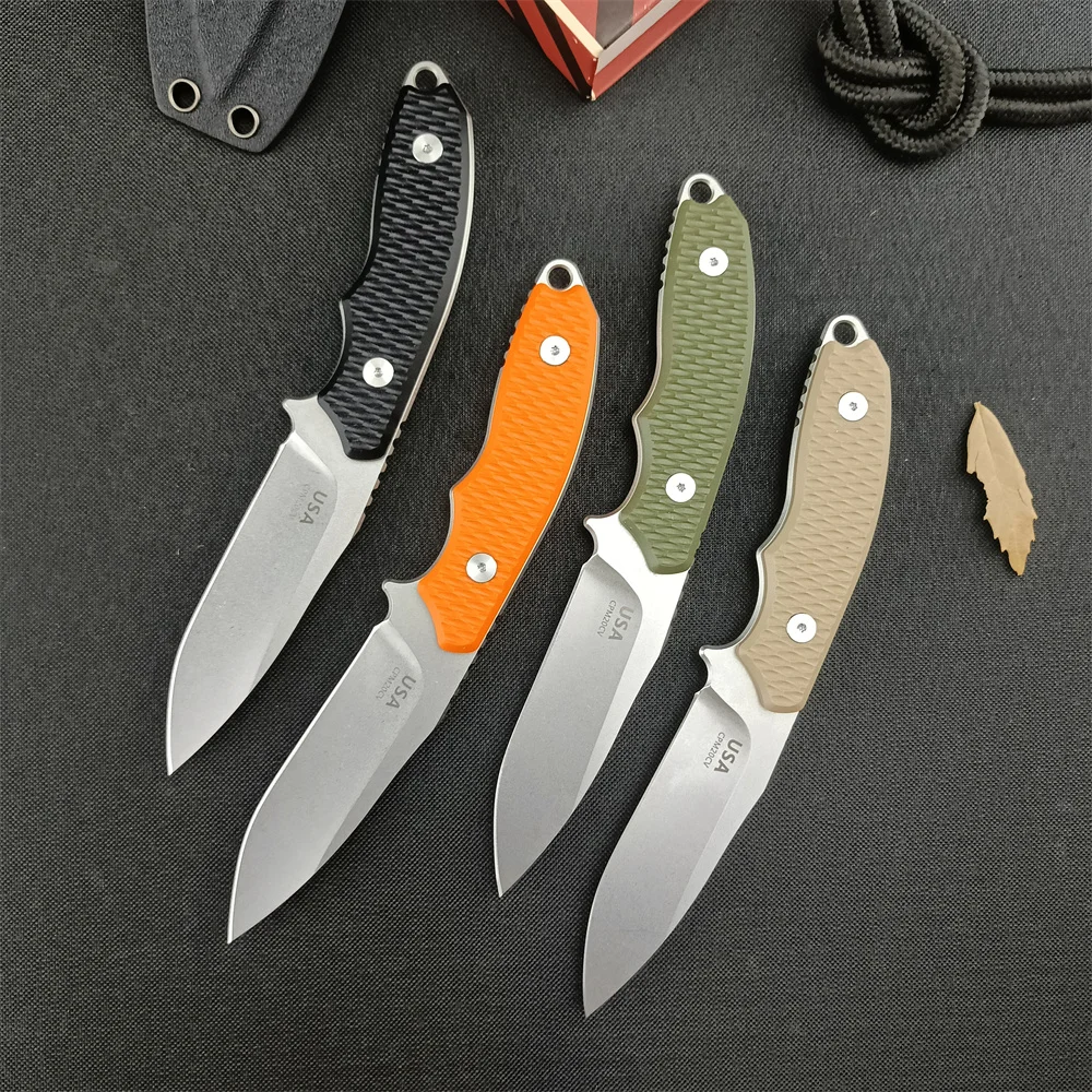 

4-стильный уличный нож с фиксированным лезвием - D2, сталь высокой твердости, ручка G10, тактический инструмент EDC для охоты, кемпинга, выживания