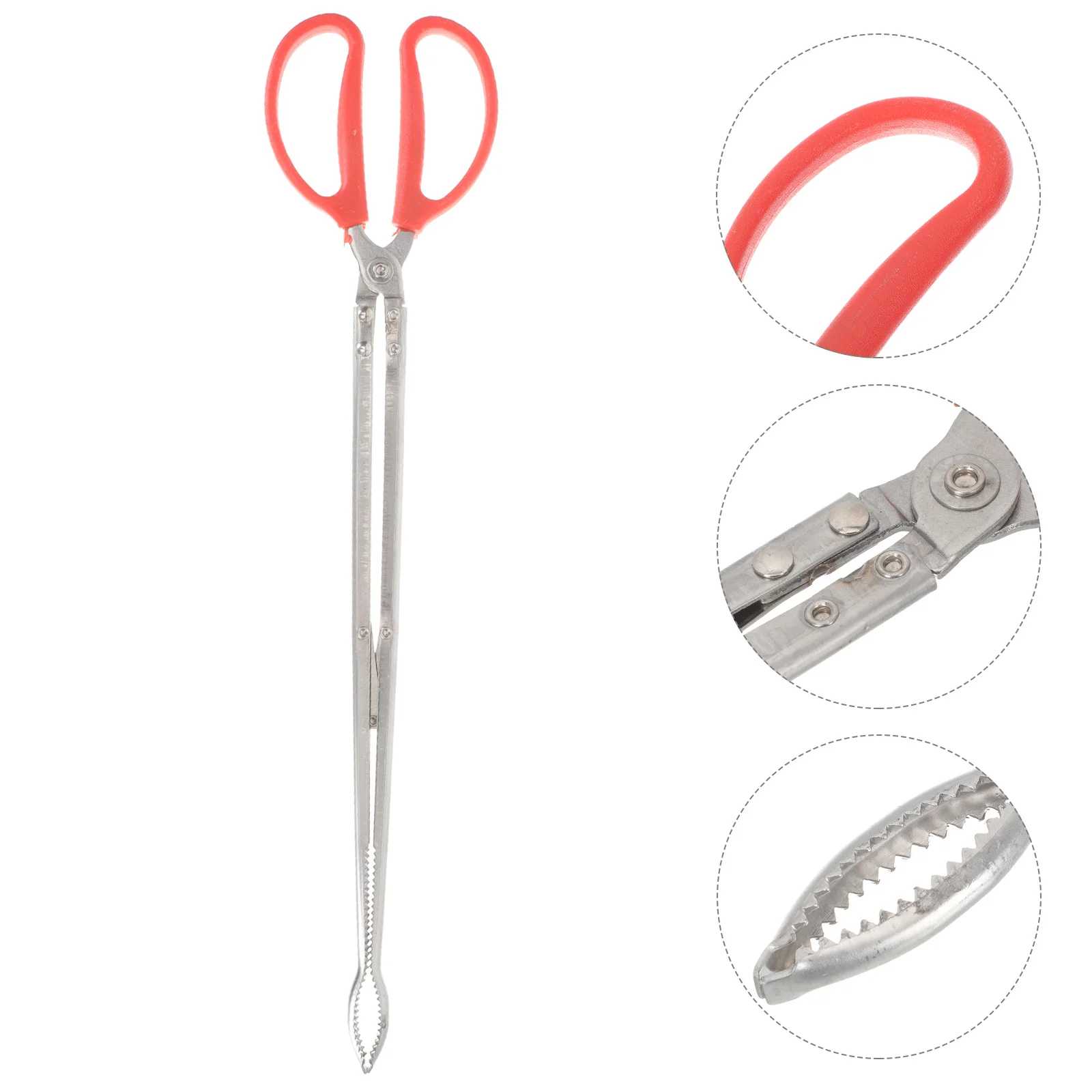 Firewood Tongs Stainless Steel Heavy Duty Fireplace Garbage Picker Lengthen Claw Grabber Log Pit Tools