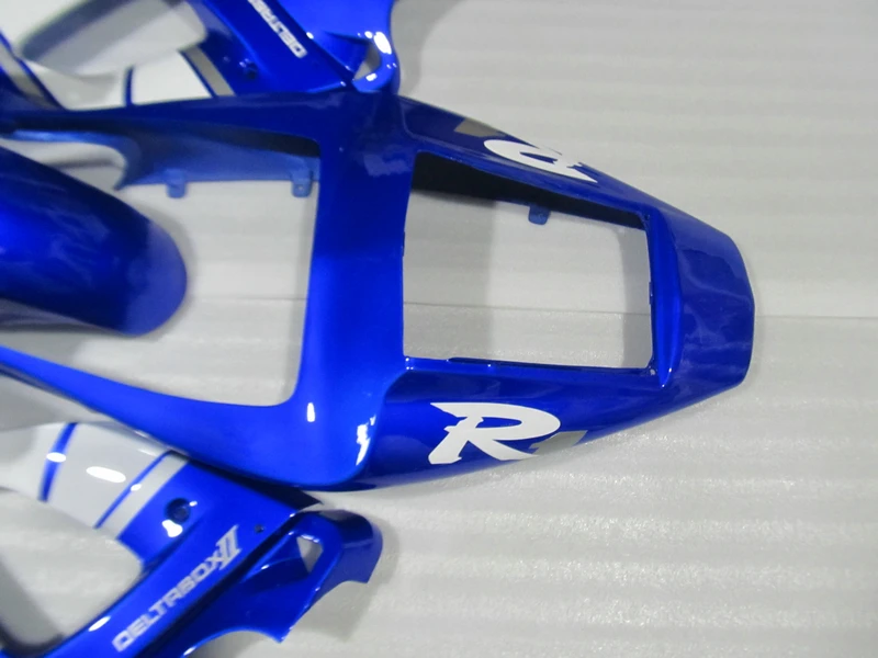 New hot moto parts Fairing kit for Yamaha YZF R1 98 99 blue white fairings set YZFR1 1998 1999 DC08