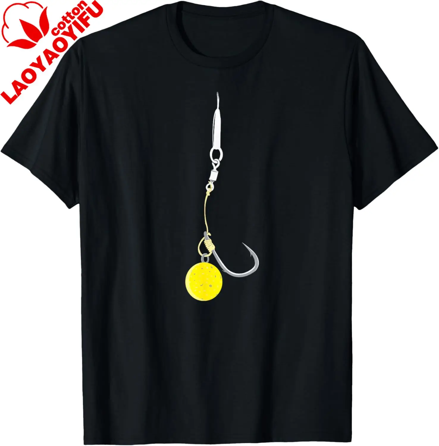 Carp Fishing Hair Rigs Corn Bait Carp Angling Fisherman T-Shirt Custom Printed Graphic T Shirts Streetwear Individuality Camisas