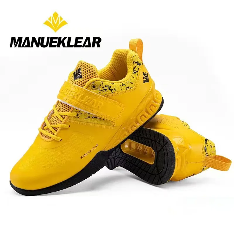 2025 New Men's Vocational Training Weightlifting Shoes Squat Hard Pull Shoes Indoor Gym Shoes Women Comfortable Stable Lifting